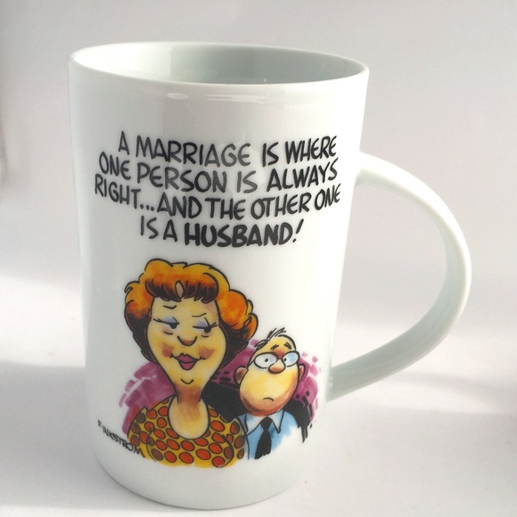 Mug Finkstrom Living Art By Stoneage Marriage Saying Funny - Picture 1 of 5